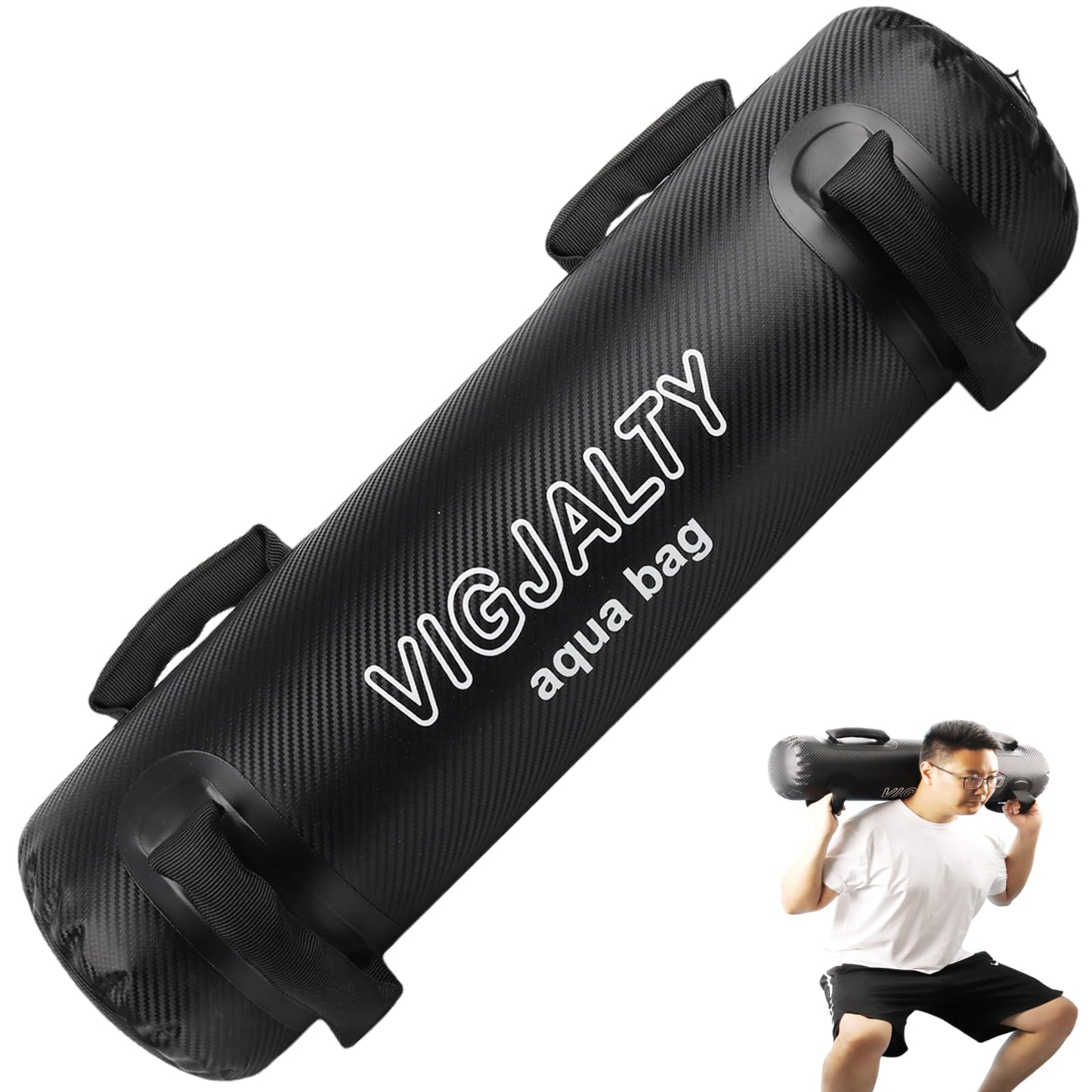 Aqua Bags-Water weight Bag Up to 49lbs - Unstable Core Water Weight Ball, Adjustable Workout Sandbag Alternative for Full-Body Exercise, Portable Stability & Balance Trainer for Instability Training