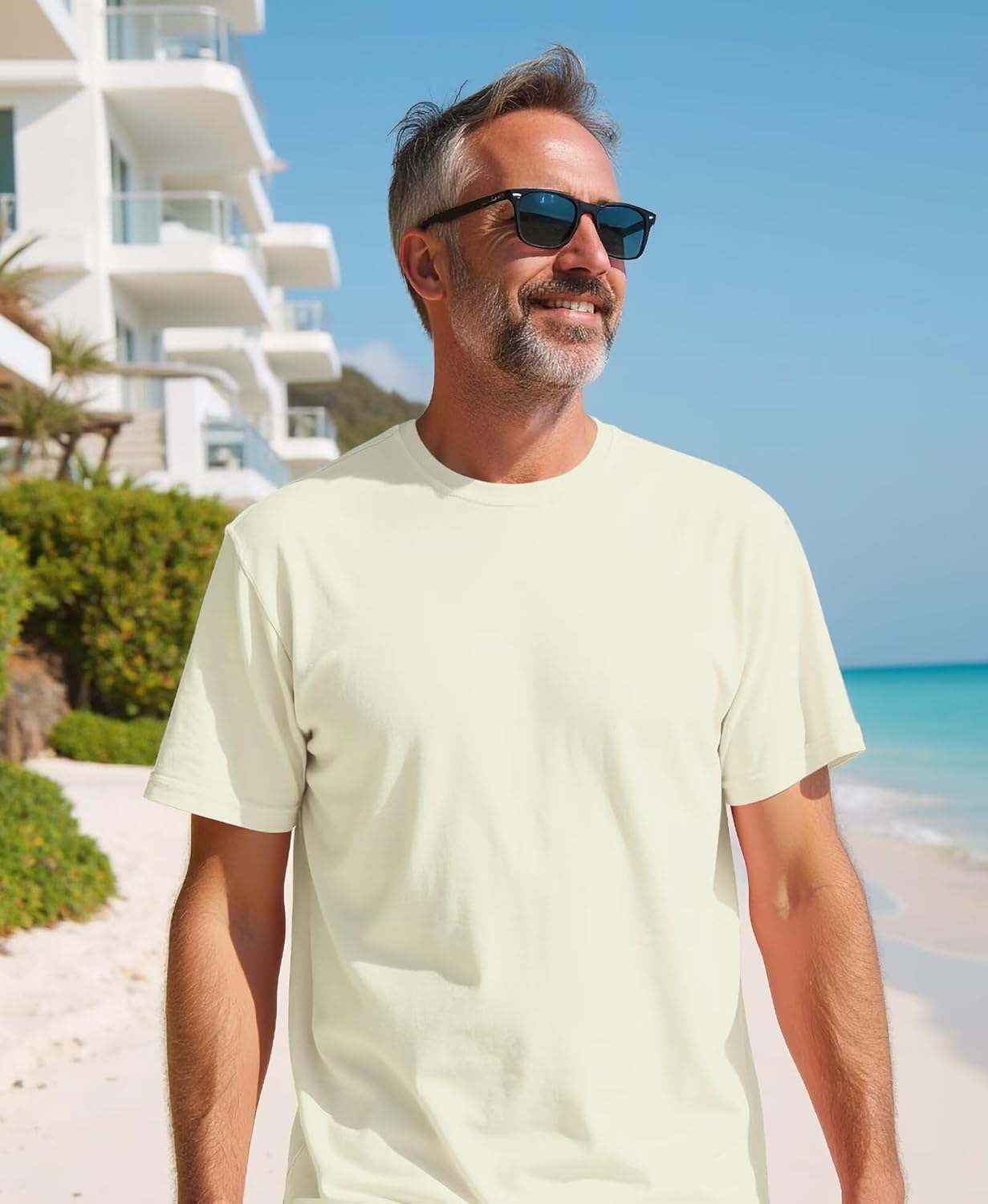 Skiennix Men's Moisture-Wicking Crewneck T-Shirt - Soft, Breathable, Relaxed Fit | Casual Short Sleeve Tee