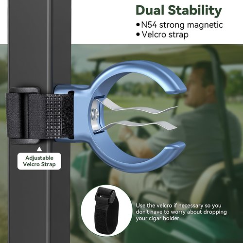 Magnetic Holder Kit for Golf Cart, 5 in 1 Golf Cart Holder with Cutter Draw Enhancer and Punch, No Scratch Design, Glof Cart Accessories & Gift for Men