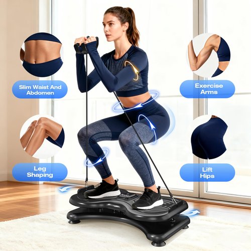 LUBBYGIM Waist Twister Machine, Waist Twist Board with LCD Display (Black)