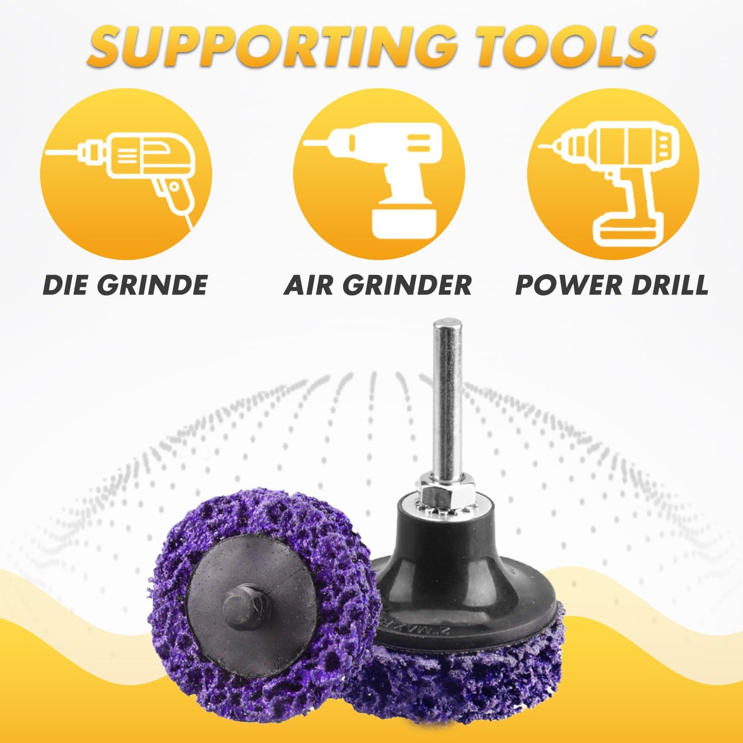 Laexepelle Strip Discs Quick Sanding Discs Stripping Wheel Stripper Abrasive Wheel for Drill, Strip Paint Clean Welds Remove Metal Wood Rust Scale & Oxidation (2INCH-10Pack)