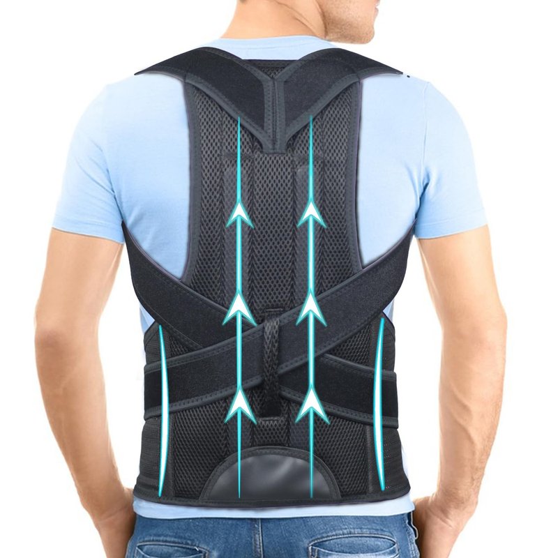 PAZAPO Posture Corrector for Men and Women - Back Brace Full Back Support Straightener for Hunchback - Upper and Lower Lumbar to Relieve,X-Large(37-42 Inches)