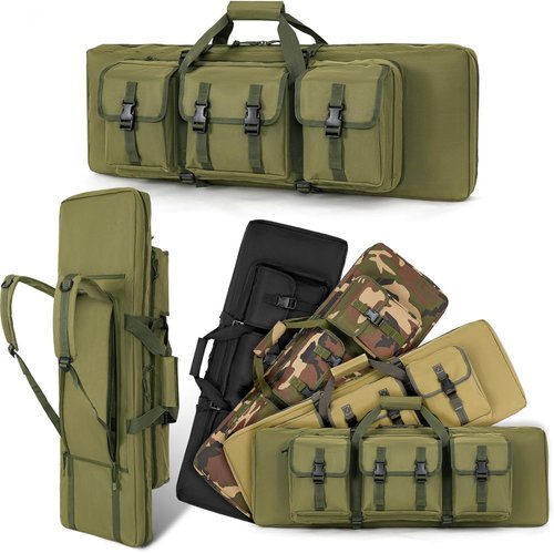 DULCE DOM Double Rifle Case - Soft Gun Bag for Rifles & Pistols | Tactical Storage & Transportation, 32-52 Inch