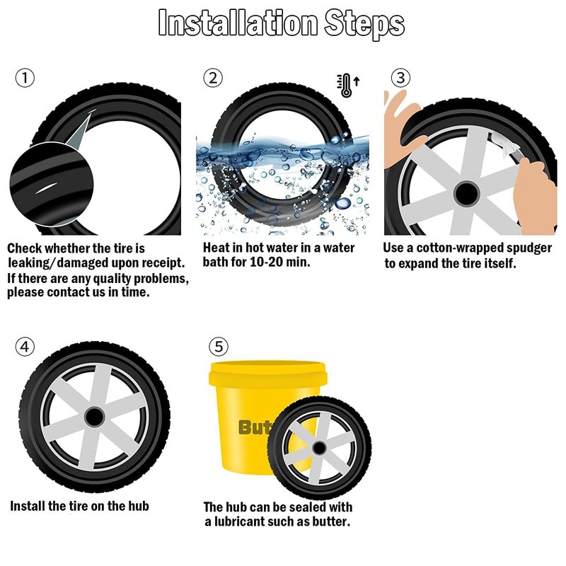 YBang 60/70-6.5 tubeless tire with valve for Segway Ninebot Max G30 / G30P / G30LP electric scooter solid rubber tires 10-inch anti-slip explosion-proof tires (1 Pce)