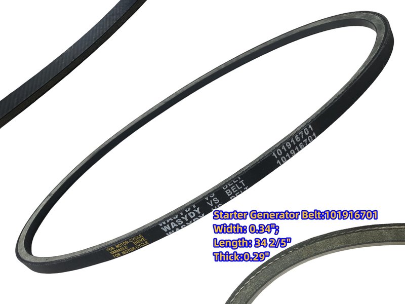 WASYDY Golf Cart Starter Generator Belt &Clutch Drive Belt Kit For Club Car DS 1997-UP, Precedent 2004-UP With FE290 and FE350 Motors,Compatible With OHV Kawasaki Gas Engine ，Replace 101916701,1016203