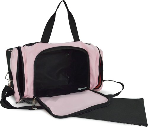 DALIX 21" Sports Duffle Bag - Adjustable Strap Gym & Travel Bag in Pink