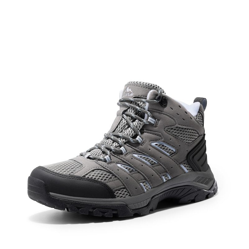 NORTIV 8 Women's Waterproof Hiking Boots Outdoor Trekking Mid Backpacking Mountaineering lightweight boots,Size 8,Dark Grey-Suede,SNHB2212W