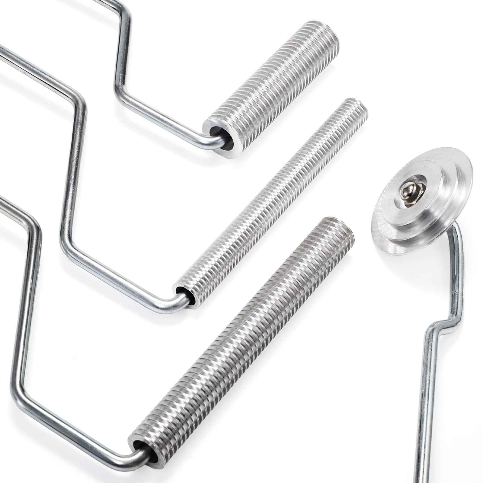 YOUEON 5 Pcs Fiberglass Roller Tools Kit, Fiberglass Laminating Rollers with Aluminum Head, Resin Laminating Roller Set for Mold, Composite Projects, Tub, Boat Repair