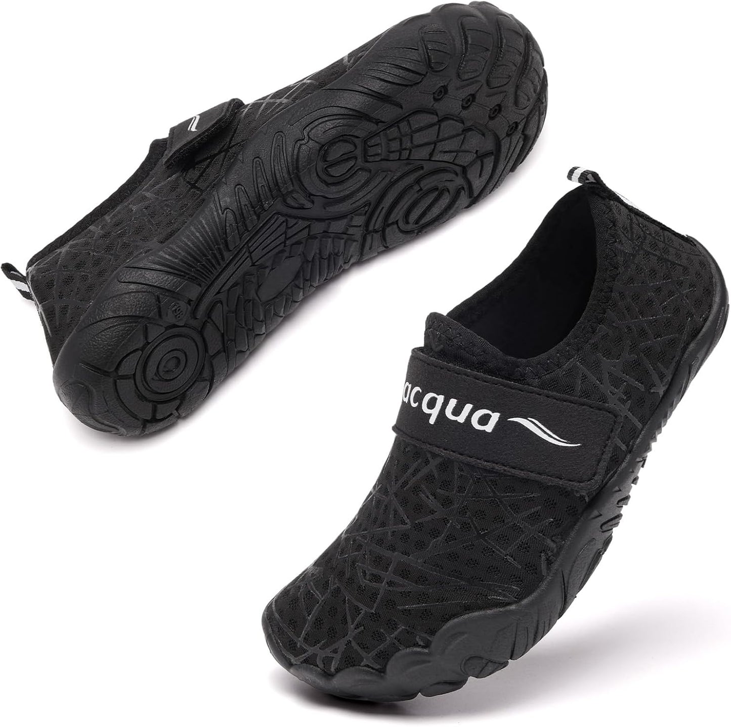 Racqua Kids Water Shoes - Non-Slip Quick Dry Aqua Shoes for Boys & Girls | Lightweight Beach & Pool
