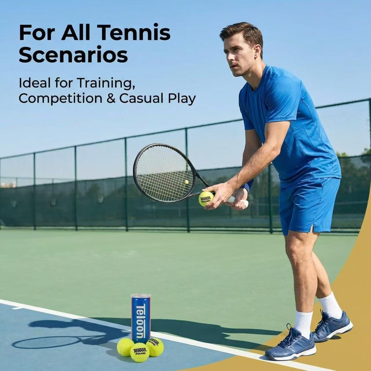 Teloon Tennis Balls - Professional Tournament Quality | Ideal for Competitive Play