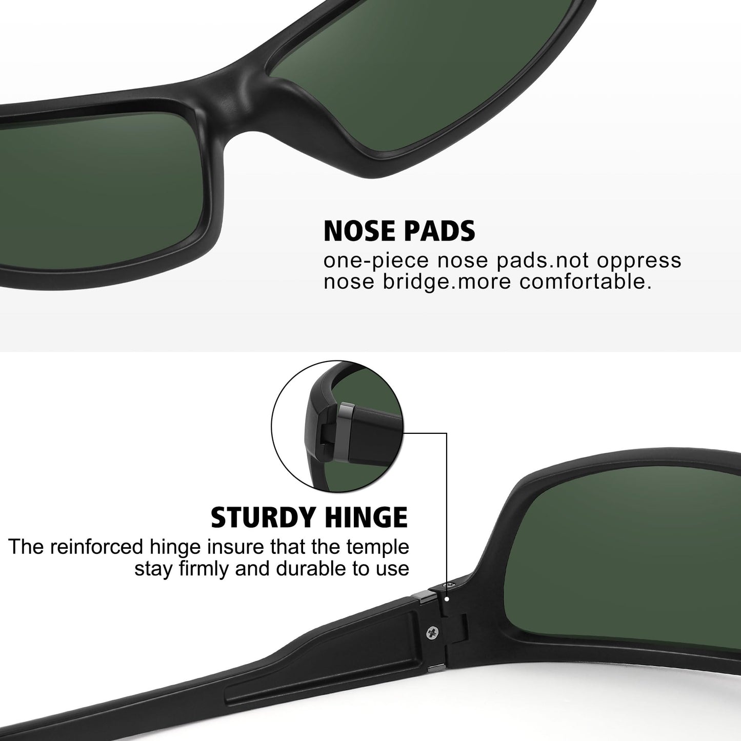 MEETSUN Polarized Sports Sunglasses for Men Women Wrap Around Driving Cycling Golf Fishing Sun Glasses UV400 Protection