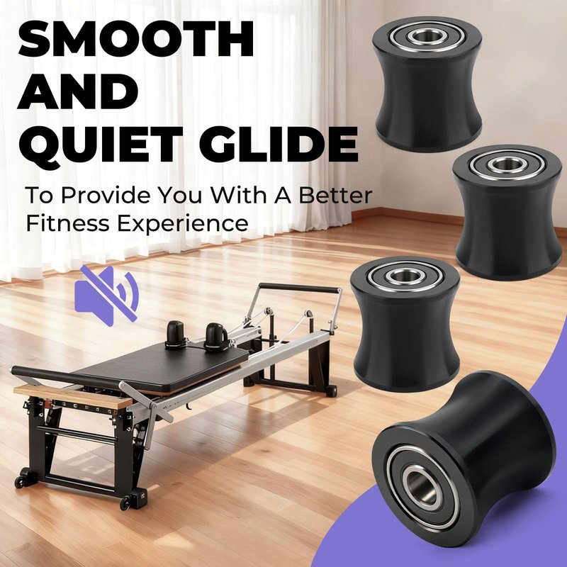 YIBEICO Upgraded Replacement Rollers Wheels for Total Gym DLX DLX II III ADV DLX Pilates Pilates Pro 2500 3000 4000 570, Fitness Exercise Equipment Wheels for Bayou Total Trainer Aero Pilates Reformer