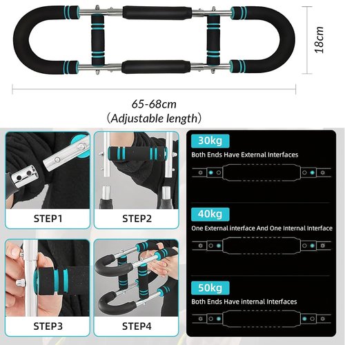 Twister Arm Trainer, 66-110lb Adjustable Fitness Equipment, Chest Workout Equipment for Men, Portable Detachable Upper Body Forearm Strengthener Shoulder Arm Exerciser for Home Gym