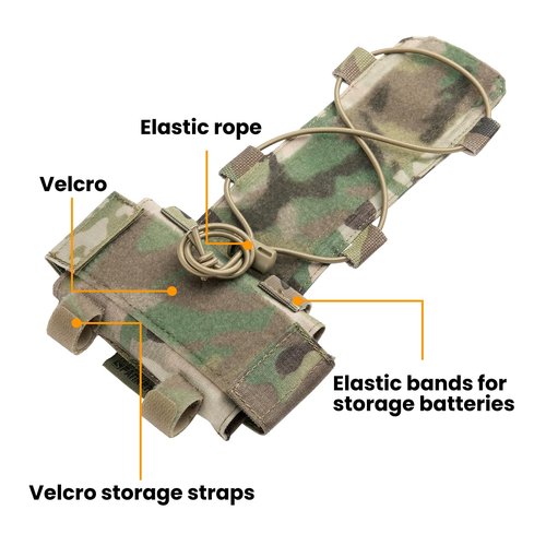EXCELLENT ELITE SPANKER Tactical Helmet Battery Pouch Counterweight Pouch MK1 Helmet Battery Pack Balance Weight Bag with Hook&Loop for Airsoft Hunting