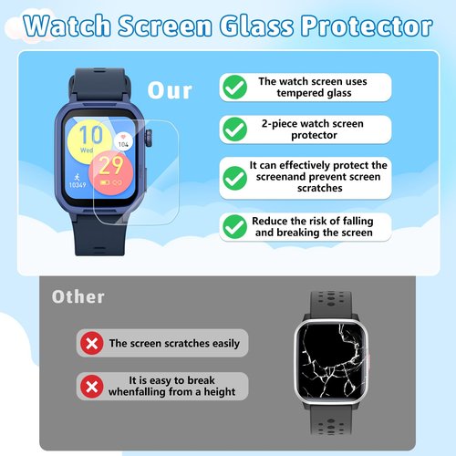 Kids Smart Watch for Boy Girl, Kids Watches with 19 Sport Modes, Heart Rate, Sleep Monitor, Pedometer, Alarm Clock, IP68 Waterproof Fitness Tracker, Gift for 6-16 Year Old Boys Girls Toys (Blue)