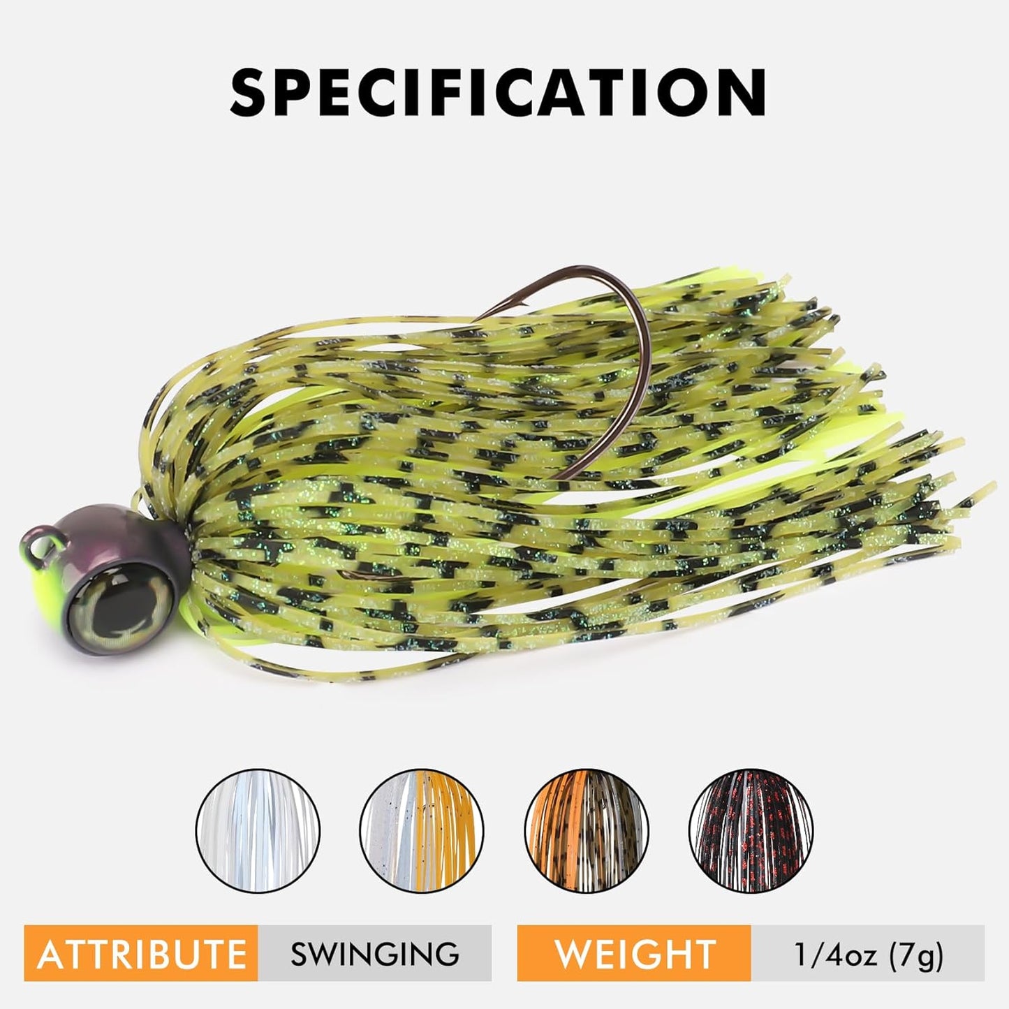 TRUSCEND Fishing Jigs - Ultra Smooth Teflon Hook & Titanium Weed Guard | Perfect for Crappie, Bass & Trout
