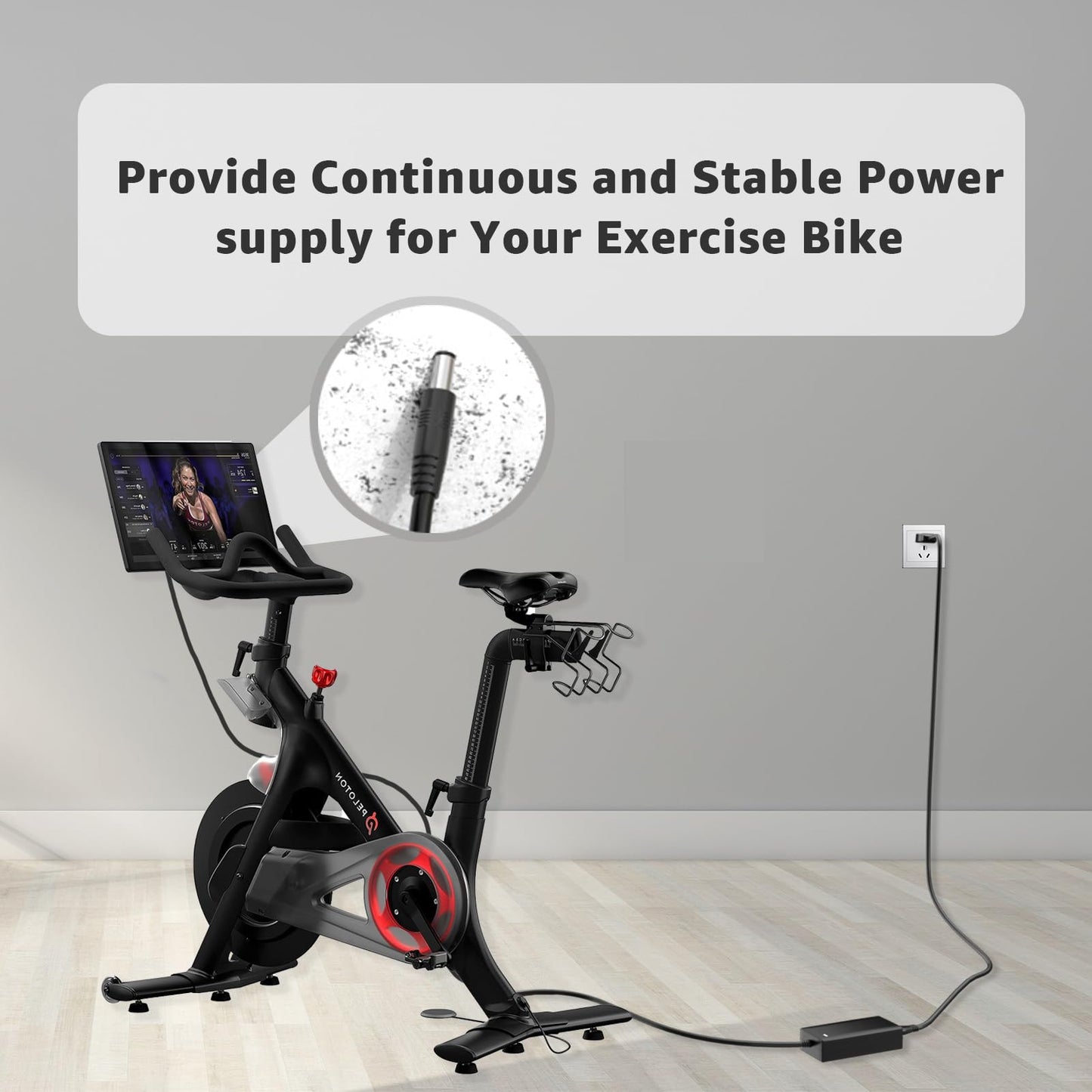 Norward for Peloton Bike Power Cord, Replacement for Peloton PL-01 Plug Cord 12V 4.17A Power Supply Charger