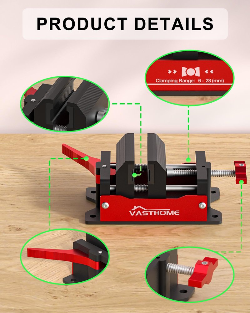 VASTHOME Golf Club Vise Clamp for Regripping Station, Quick Change Grip Installation Kit with Hook Knife & 15 pcs Grip Tapes (2'' x 8.7'' / 5x22cm)