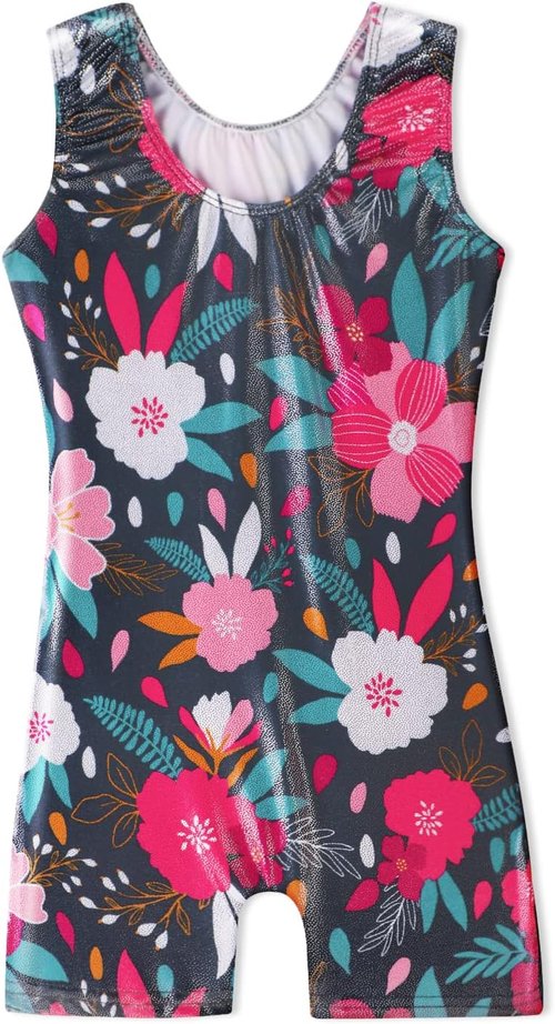 HOZIY Gymnastics Leotards - Sparkle Unicorn & Leopard Biketard for Girls, Toddlers & Kids