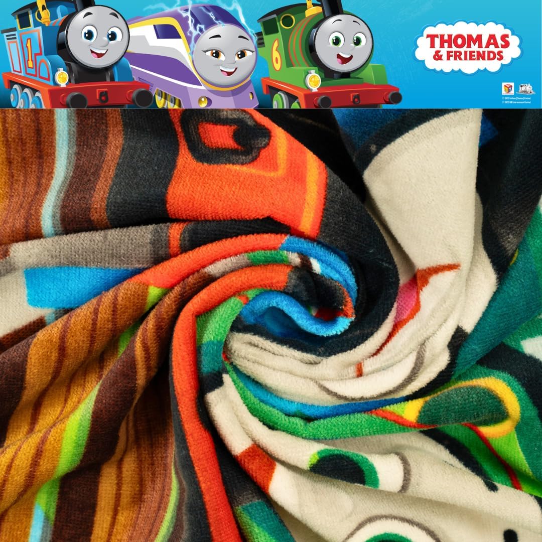 Thomas & Friends Super Soft Cotton Bath Towel - Ideal for Kids, 58" x 28" | Perfect for Pool & Beach