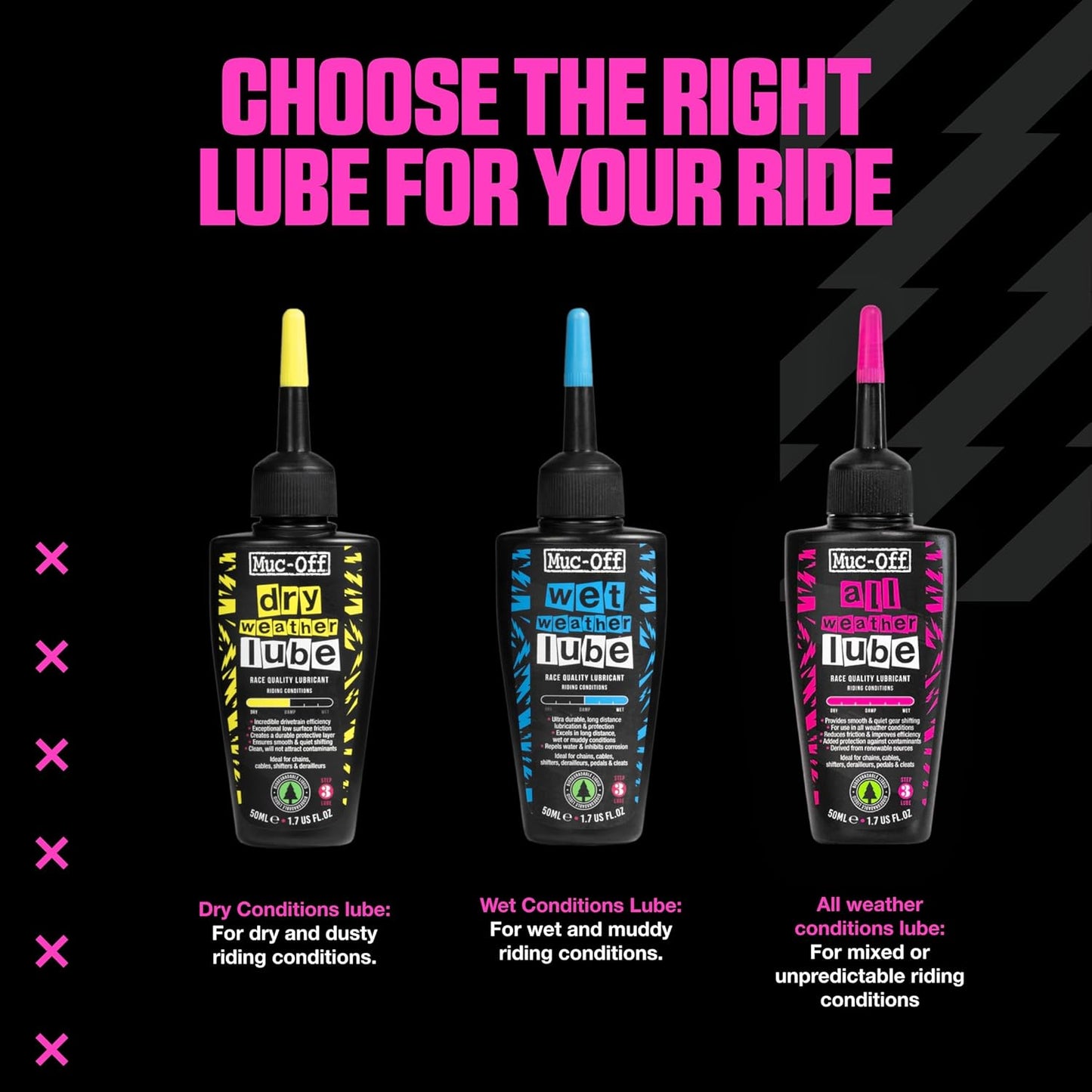 Muc-Off Bio Dry Bike Chain Lube - Wax-Based Formula for Smooth Shifts | Includes Microfiber Cloth