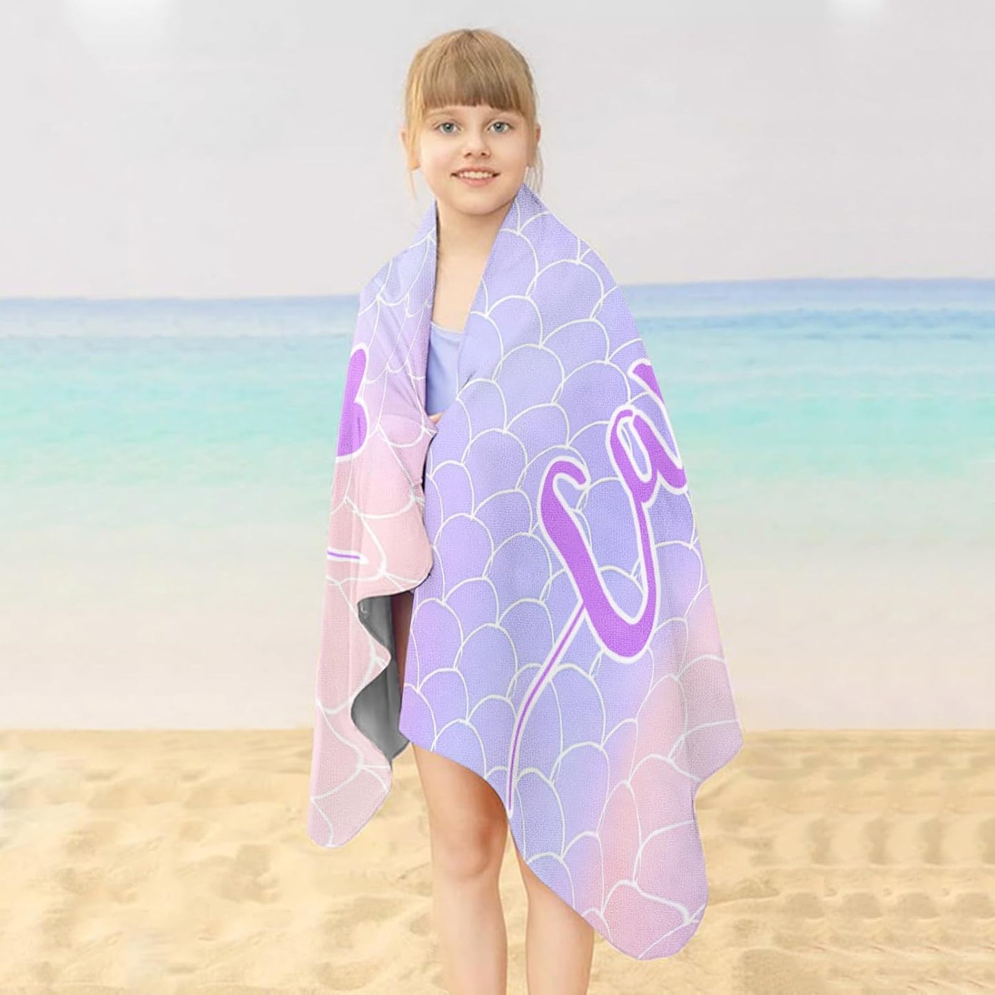 Novgarden Personalized Beach Towels - Custom Quick Dry Microfiber for Kids | 30”x60” Easter Gift