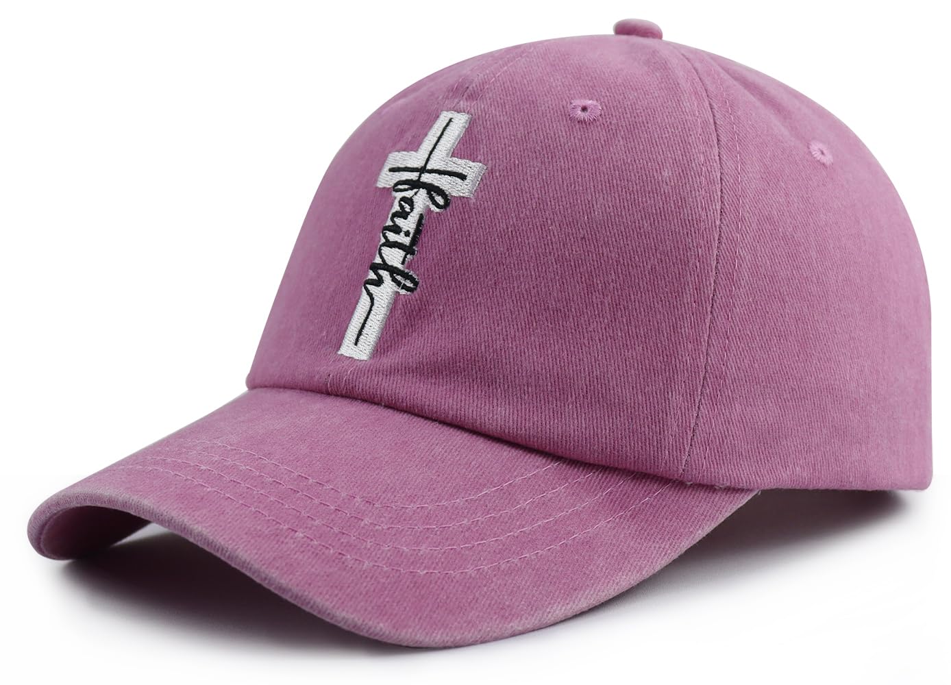 Christian Gifts for Women Men, Funny Jesus Cross Hat, Religious Faith Baseball Cap, Birthday Christmas Thanksgiving Spiritual Gifts for Family Friend Pink