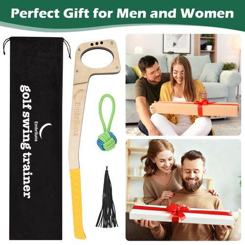 Golf Swing Trainer, Golf Swing Training Aid For Right & Left-Handed Golfers – Ideal For Beginners, Indoor & Outdoor Practice, Improved Swing Plane,Rhythm, Flexibility, Balance, Tempo, And Strength