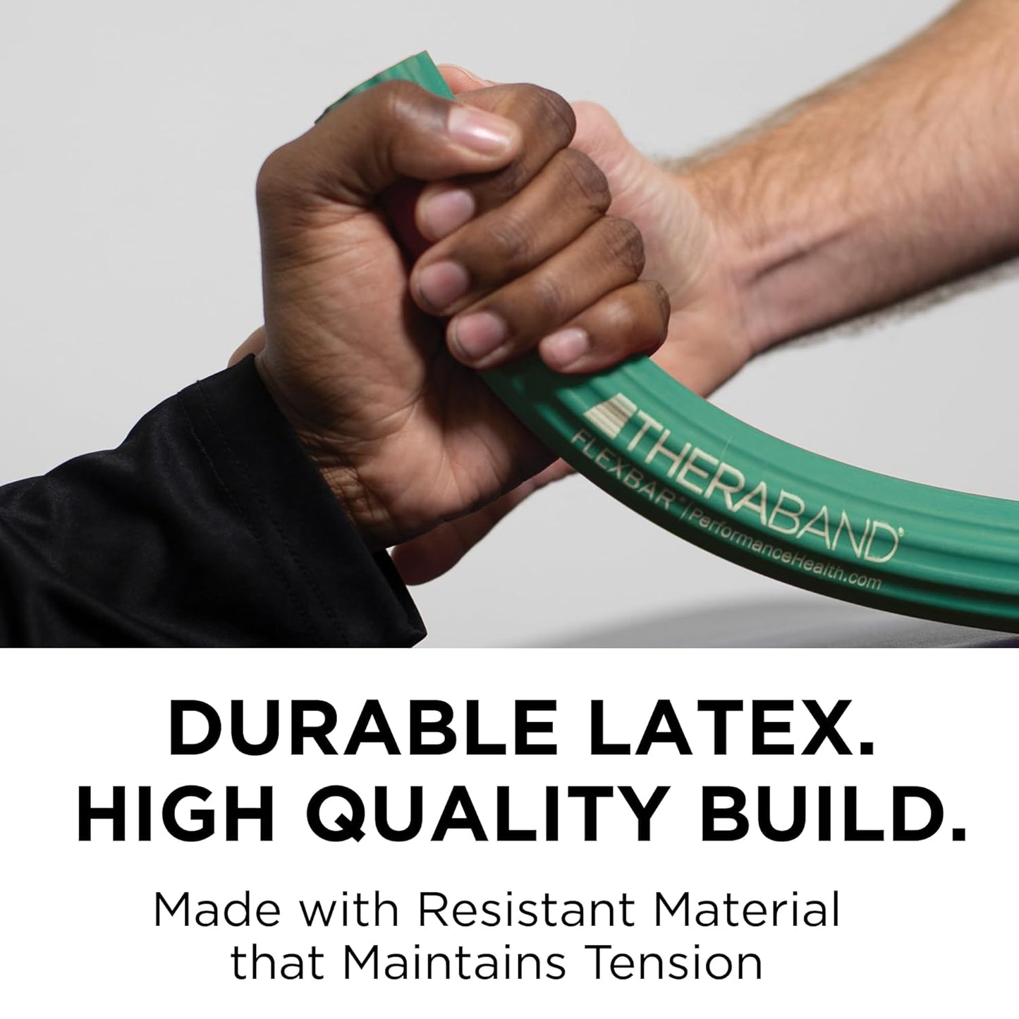 TheraBand FlexBar Resistance Bar - Medium Green Flex Therapy Tool for Wrist & Forearm Exercises