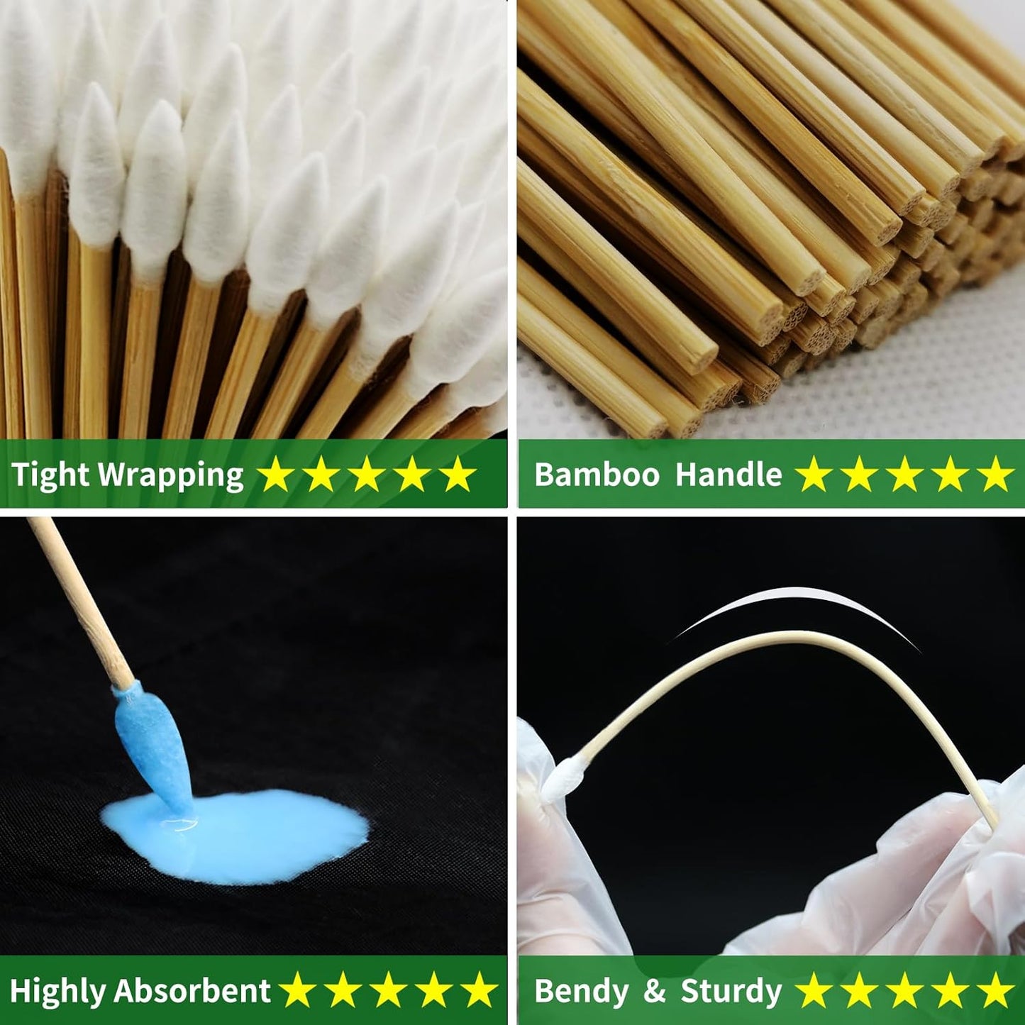 Skiennix Gun Cleaning Kit - 1700PCS Supplies with 1500 Patches & 200 Swabs | Lint-Free Rags & Cotton Swabs