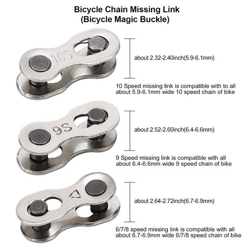 Oumers Bike Chain Tool Set, Bike Chain Plier Bike Chain Splitter Chain Wear Indicator 3 Pairs Bicycle Missing Link for 6/7/8/9/10 Speed Easy Using Chain Remover Closer