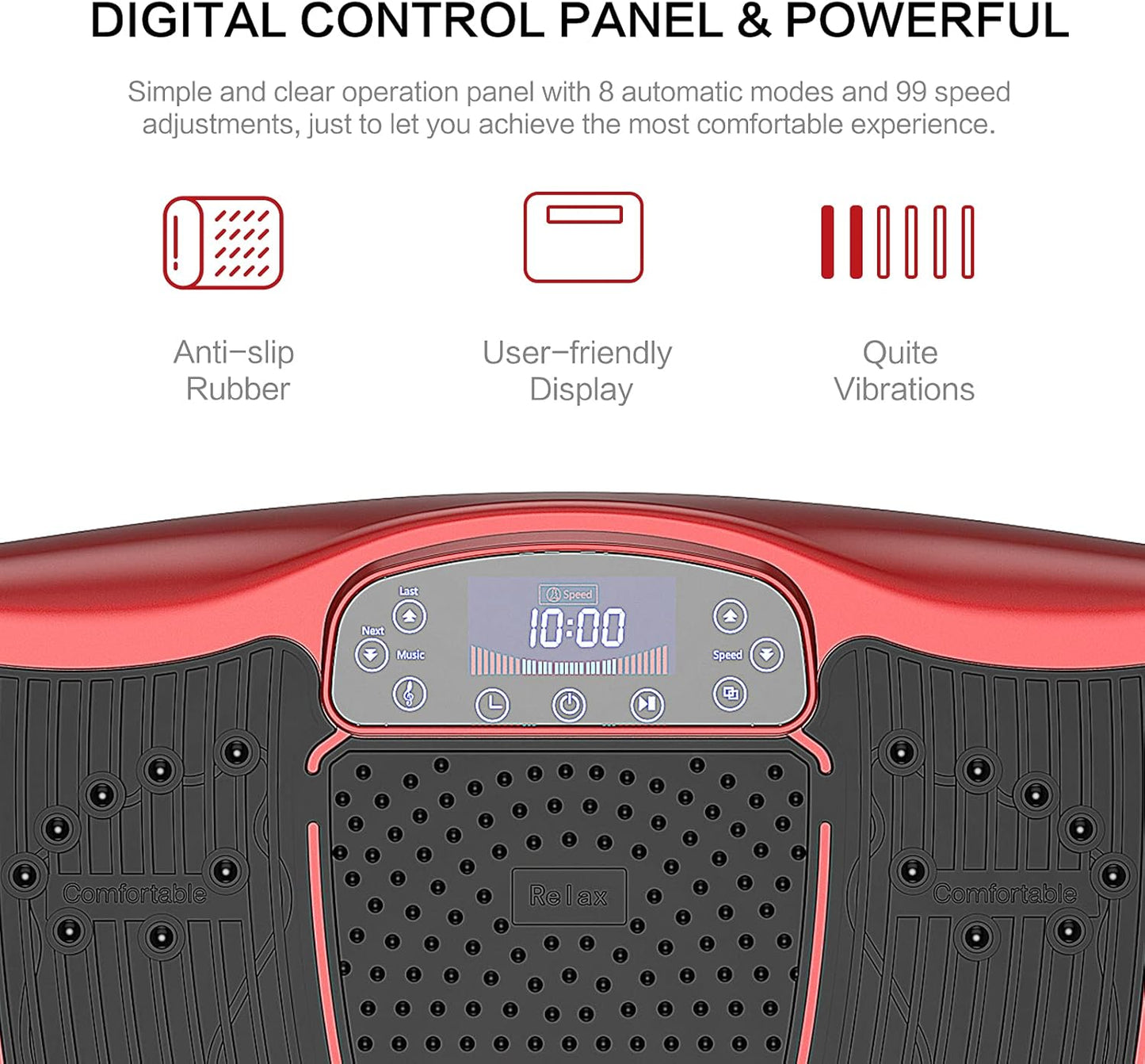 Skiennix Vibration Plate Exercise Machine - Whole Body Workout Platform for Home Fitness | 99 Levels, Remote & Loop Bands