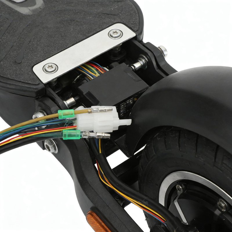Tissting Electric Scooter Motor Wire Harness - 2.5mm Copper Core Cable for 10in Hub Motor 1200W, Universal E-Scooter Replacement Part, High Sensitivity & Easy Installation