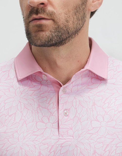 M MAELREG Golf Shirts for Men - Lightweight Moisture-Wicking Polo with Stylish Print Patterns
