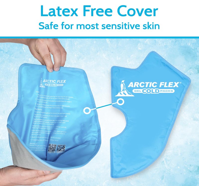Arctic Flex Gel Replacement Pack - Reusable Ice Brace - Hot and Cold Gel Pack for Injuries, Pain Relief, Swelling - Flexible Therapy Compression Wrap (Compression Ankle)