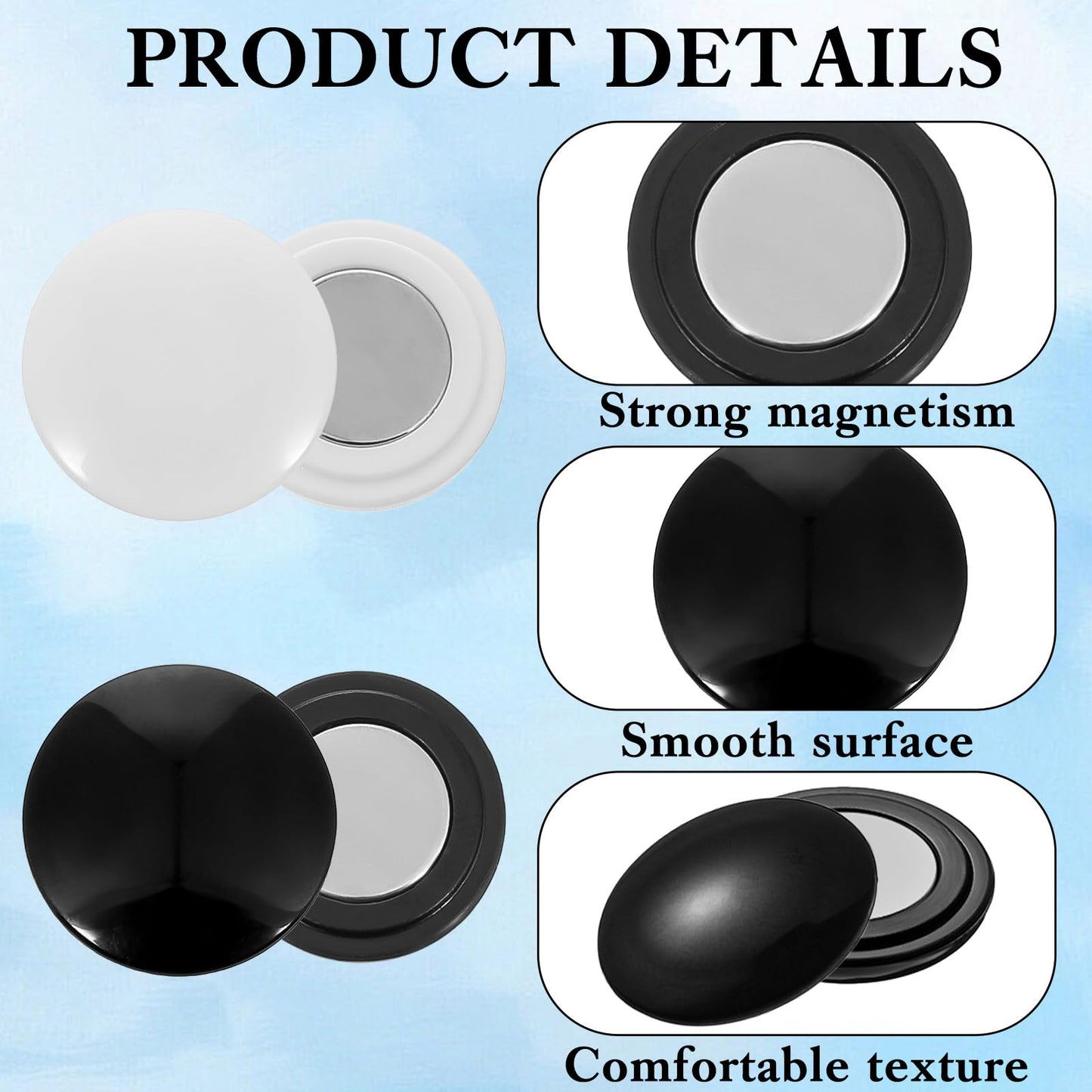 Yuanan 10 Pairs Marathon Bib Magnets for Runners, Running Bib Magnets, Bibs Boards for Runners - Magnetic Race Number Holders in Black and White