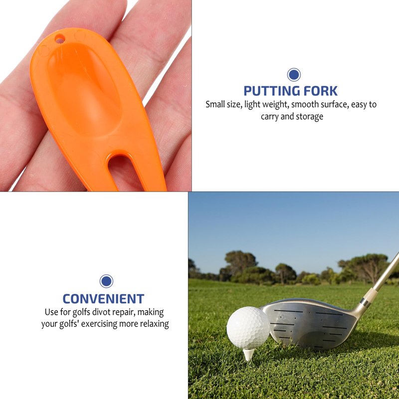 Anneome Golf Divot Repair Tool Bulk 30 Pack 2.75 Inch Lightweight Plastic Golfs Forks for Lawn and Green Maintenance on-Course Accessories