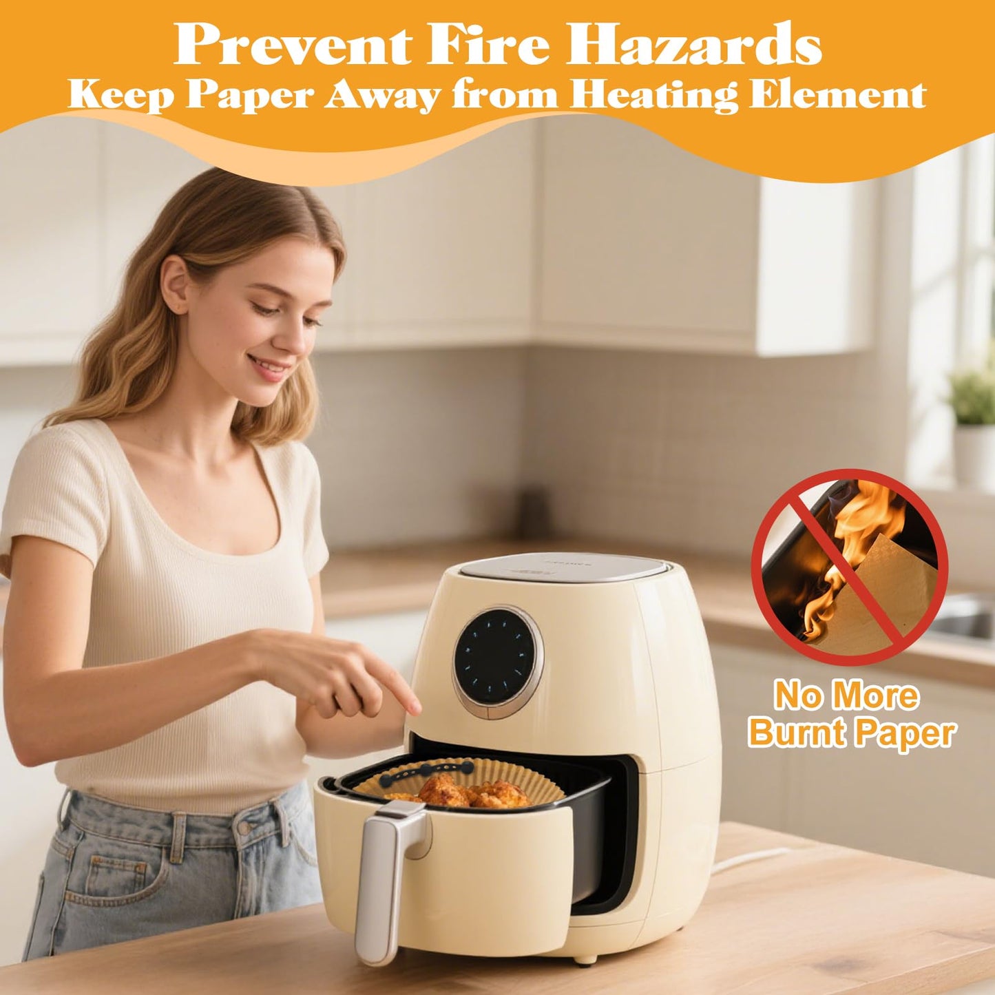 Air Fryer Magnet Silicone Buckles for Parchment Paper – 2 Pack Reusable Accessories for Disposable Basket Liners, Secure Baking Paper, Prevent Shifting & Burning (Black)