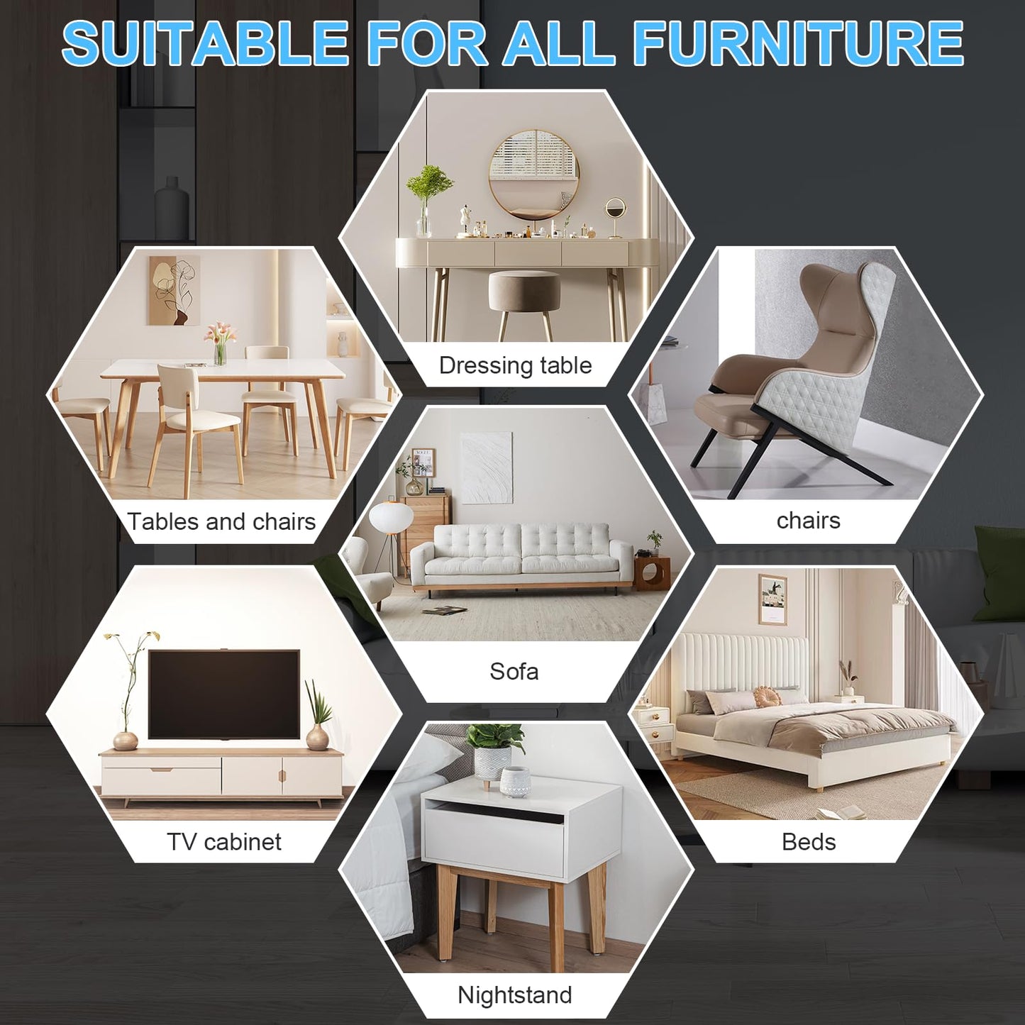 Kiss Core New Upgrade Furniture Movers Sliders, 8+8 Pack 4.3" Multi-Surface Furniture Sliders with Groove Design, 8PCS Moving Pads and 8 Hardwood Socks, Protect Floor and Easily Move Furniture