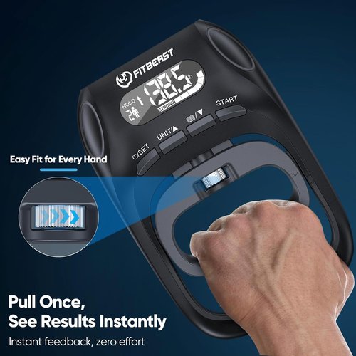 FitBeast Grip Strength Tester - 3-in-1 Hand Strengthening Tools for Progress Tracking & Recovery