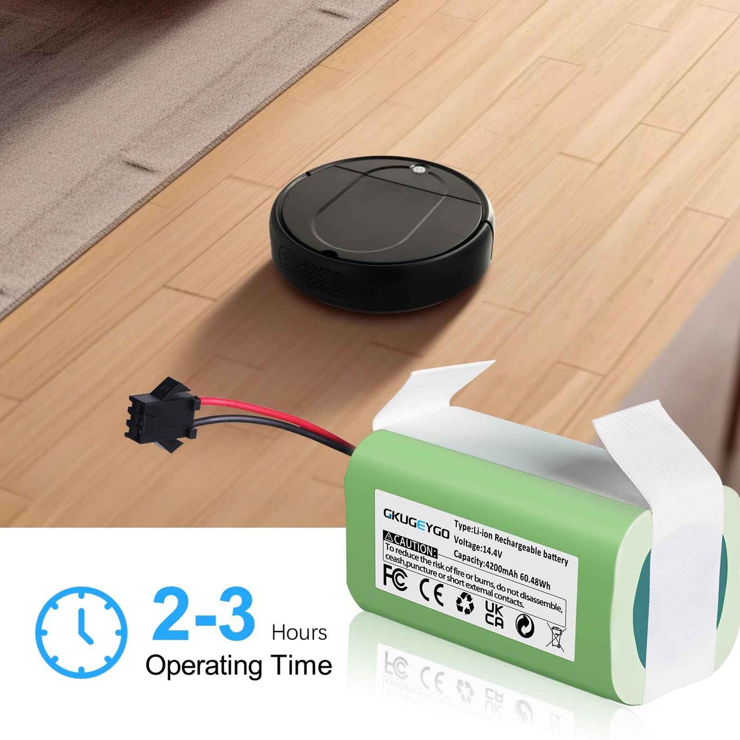 GKUGEYGO N79S Vacuum Cleaner Replacement Battery for N79S N79 DN622 500 & RoboVac 11 11S 11S MAX 11C 12 15C 15CMAX 15T 15MAX 25C 30C 30 35C G30 G32PRO G10 Hybrid