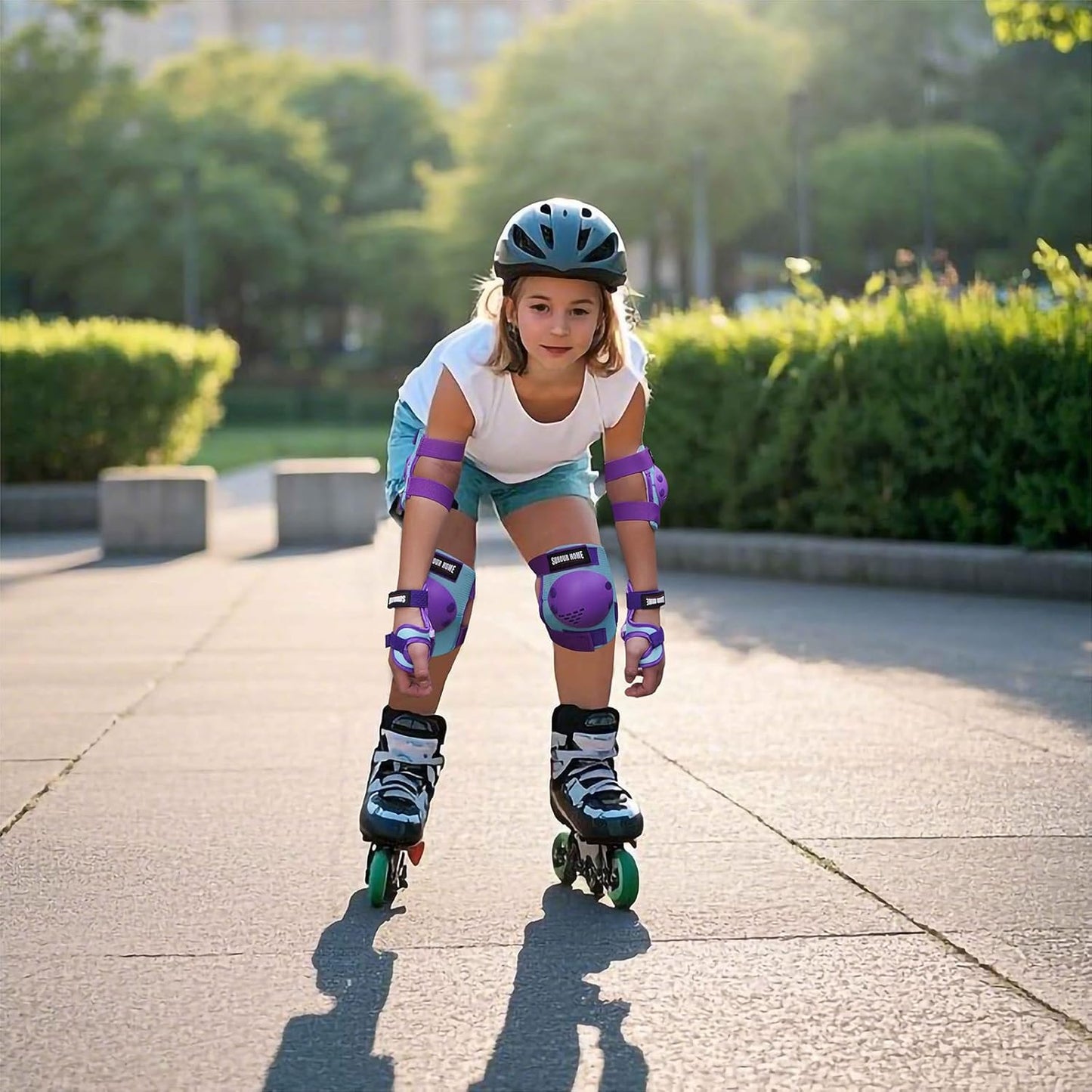 Skiennix Kids Protective Gear Set - Knee Pads, Elbow Pads & Wrist Guards for Ages 3-15 | Ideal for Roller Skating, Cycling & BMX