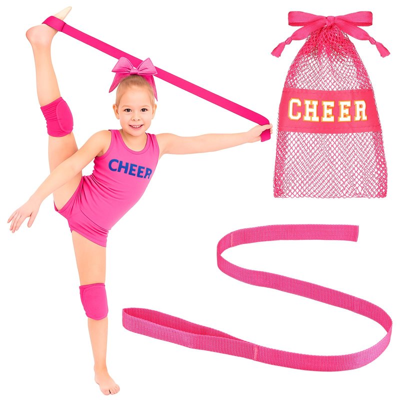 Simgoing 12 Set Stretching Strap Cheerleader Gifts Bulk for Team Stretching Bands Improved Flexibility Elastic Stretch Band for Pilates Flexibility Exercise and Gymnastics