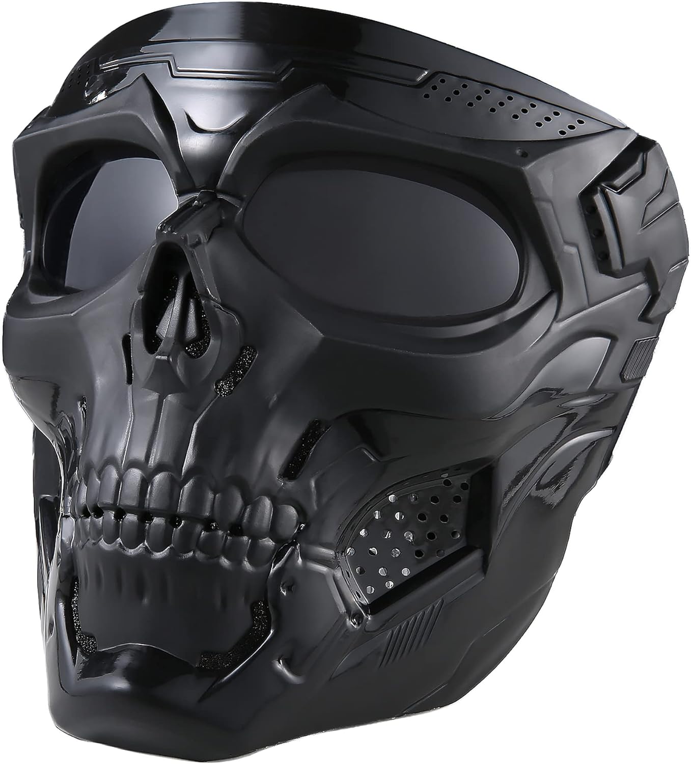 Skiennix Skull Mask - Full Face Tactical Mask for CS Survival Games & Halloween | Scary Cosplay Accessory