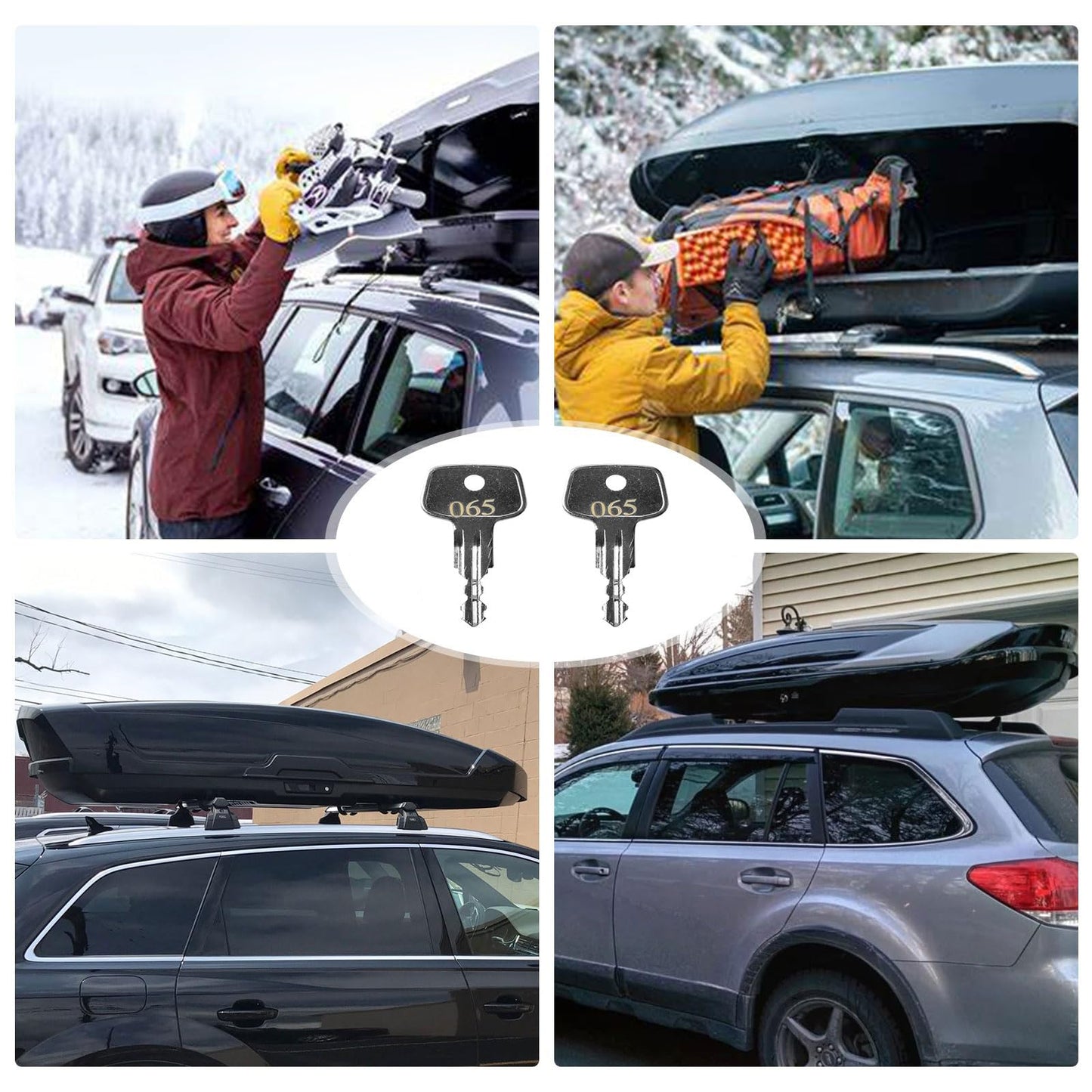 Hugexpen N065 Key Replacement for Thule Rack Core, Key Cylinder for Bike Rack Lock, Roof Cargo Lock, Roof Rack Locks, Cross Bars, Towers, Ski Rack Etc