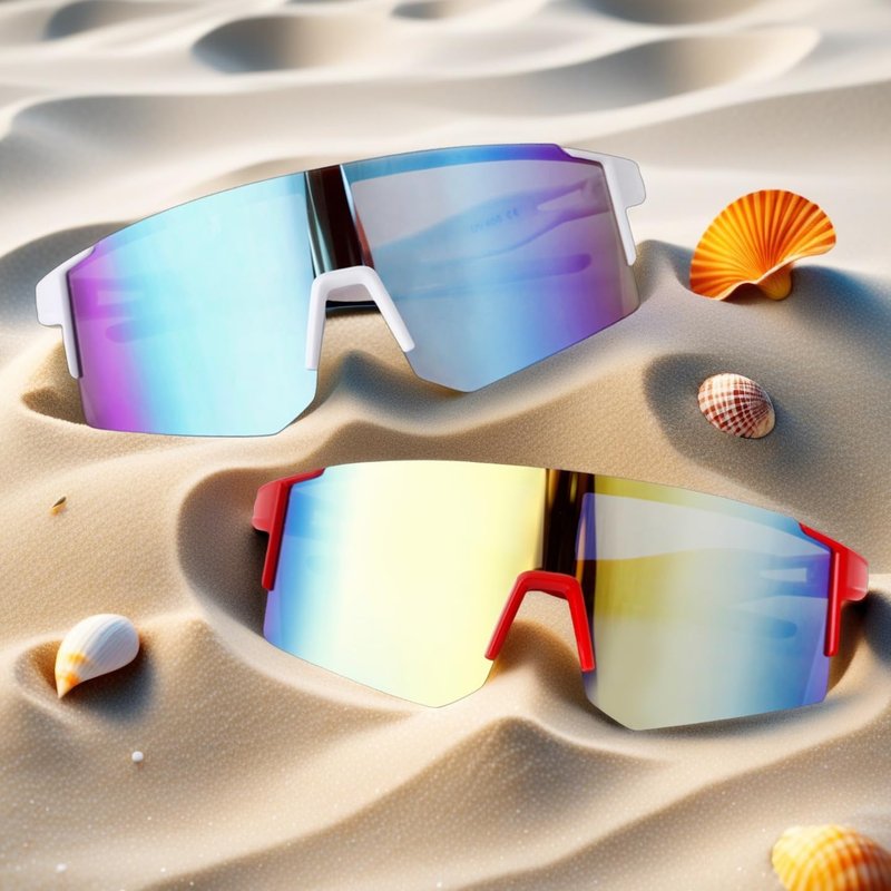 VIA LEECA Youth Baseball Sunglasses Boys Girls Kids Age 6-12 Softball Cycling Sports Beach Football Running Sun Glasses UV400 Protection Mirror Lens Lightweight Red White Frame