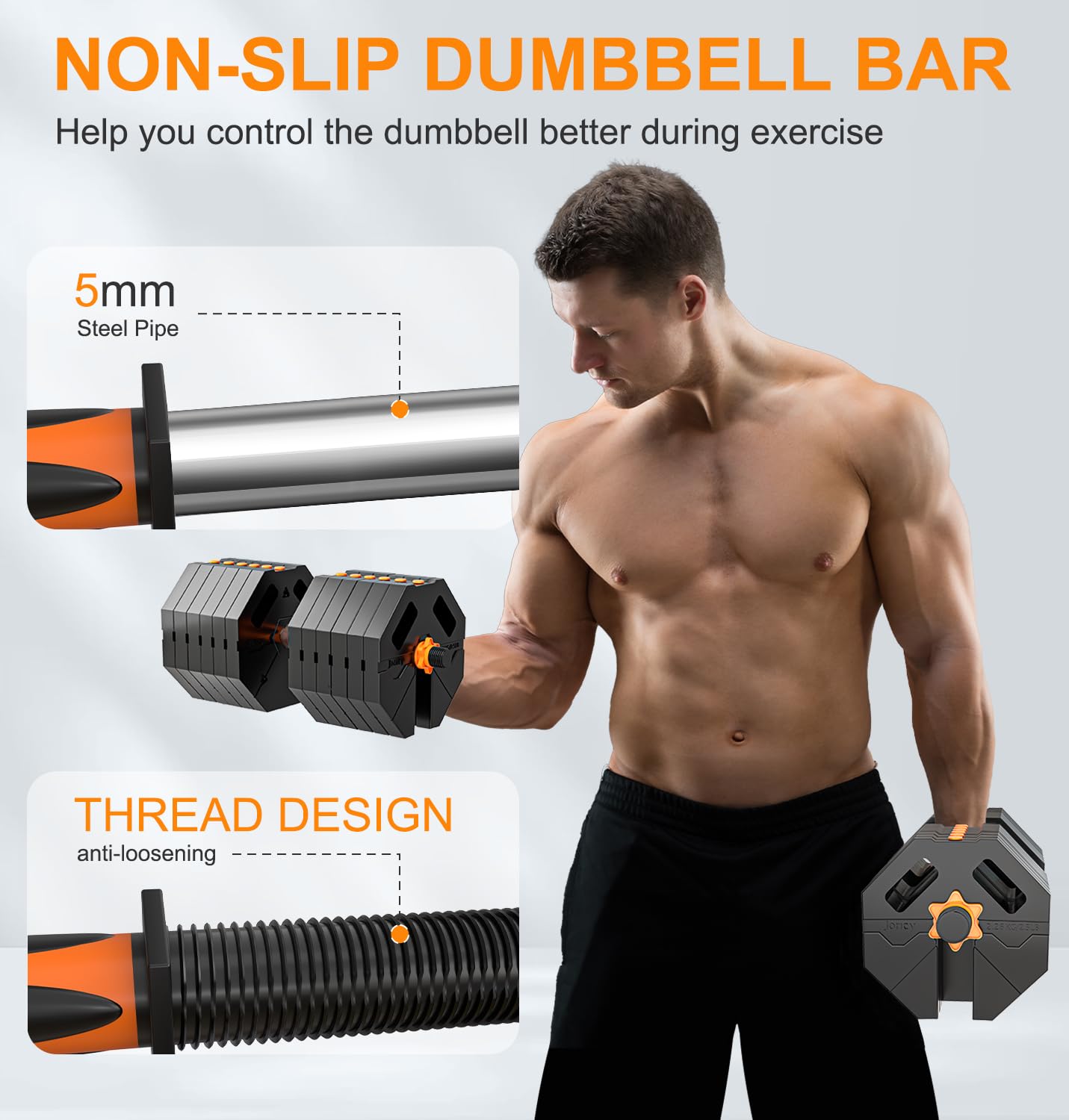 20LBS Dumbbell Set, Adjustable Dumbbells Set Free Weights for Home Gym with Upgraded Weight Plates Used as Barbell-Kettlebells-Weightlift-Push Up Stand,Fitness Exercises Equipment for Women Men