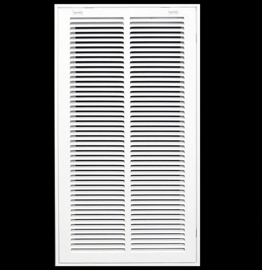 HVAC Premium 12 x 24 Duct Opening Steel Return Air Filter Grille, for 1-inch Filter, Removable Door, Flat Stamped HVAC Vent Cover Grille, Outer Dimensions 14.5 x 26.5