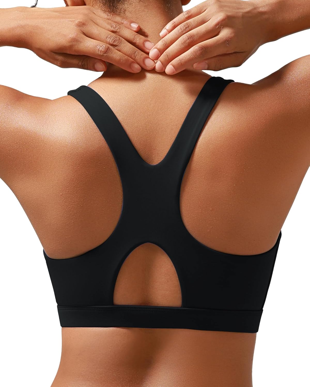 RUNNING GIRL Sports Bra - High Support Racerback with Molded Cups & Sewn-In Pads | Comfortable Fit