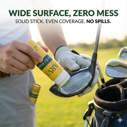 Golf Balm Anti-Slice Anti-Hook Stick | Club Face Treatment for Straighter Drives | Solid Balm Formula Training Aid | Works on Drivers, Woods, Irons | Golf Swing Corrector